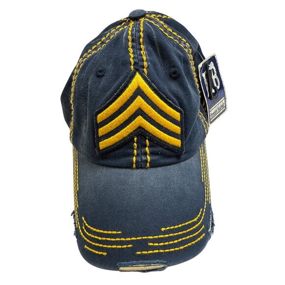 NWT Military Army Rank Ball Cap Baseball Hat Unisex One Size Adjustable Soft - Picture 1 of 7